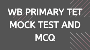 প্রাইমারি টেট মকটেস্ট, MOCK TEST EXAM